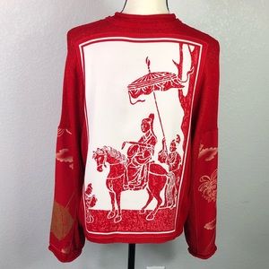 Barbara Who? Asian Graphic Cardigan